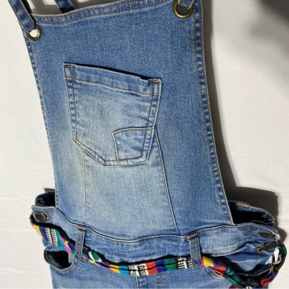 Ardene Light Wash Denim Short Overalls 9 - Picture 11 of 14
